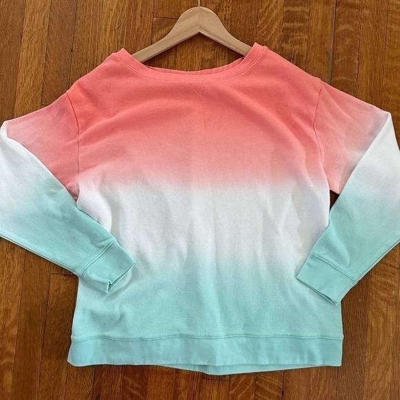 SPLENDID Jada Ombré thermal sweatshirt - Picture 1 of 5